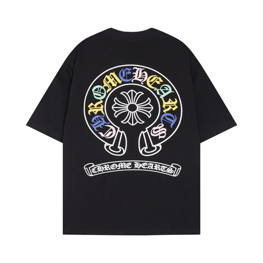 Chrome Heart T Shirts Big Horseshoe Short Sleeve T-Shirt
