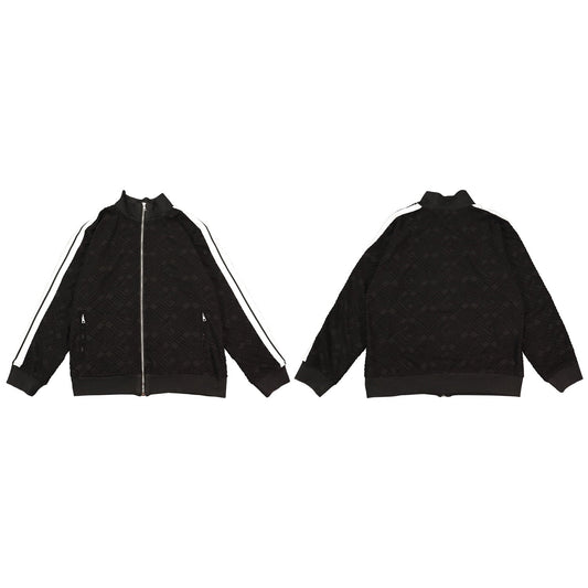 Palm Angle Sweatshirt Palm Angels Striped Stand Collar Jacket for Men and Women Couple Loose Sports Jacket
