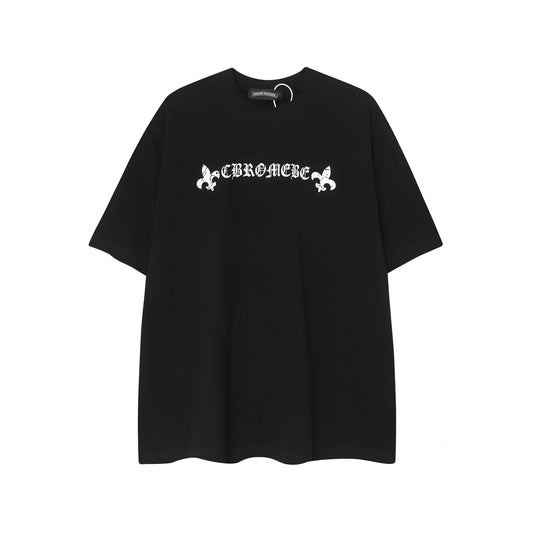 Chrome Heart T Shirts Horseshoe Cross Old Retro Fashion Men's and Women's Short Sleeve T-Shirt