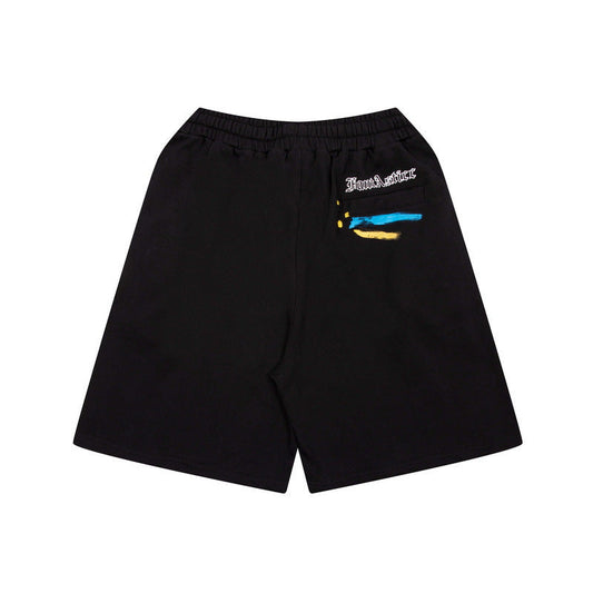 Gallery Dept Shorts Hand Painted Splash Ink Graffiti Alphabet Casual Shorts