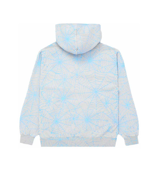Sp5der AOP Web Heather Grey Hoodie