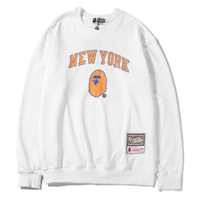 Bathing Ape Sweatshirts Autumn and Winter Fashion Brand round Neck Pullover Team Crew Neck Pullover Sweatshirt Bottoming Shirt