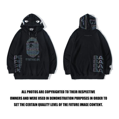 Bathing Ape Hoodie Reflective Sweater Teen Hooded Coat