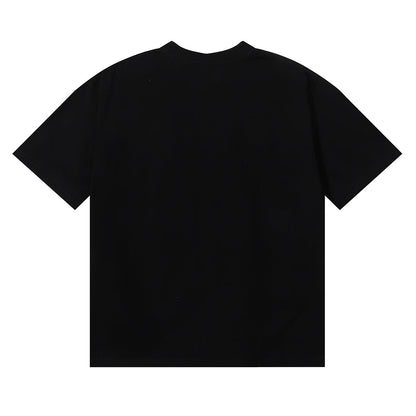 Godspeed T-shirts American Flag Skull Print Cotton Casual Short Sleeves Men and Women