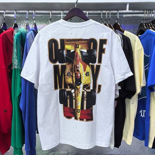 Godspeed T-shirts Racing Wins Scene Printed Cotton Casual Short Sleeves Men and Women