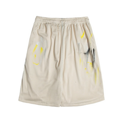 Gallery Dept Men Shorts European and American Street Trendy Gallery Dept Summer New Web Pants Splash Paint Leisure Sports Five-Point Beach Shorts Straight