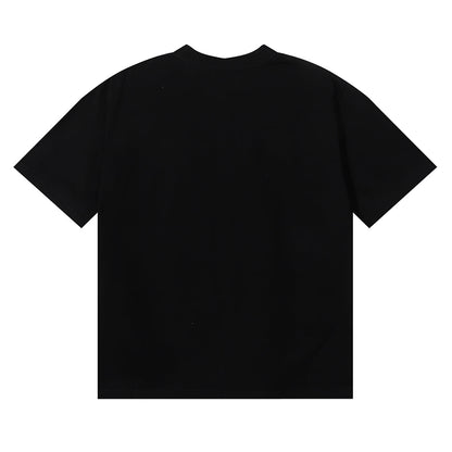 Godspeed T-shirts Western Skull Denim Cactus Print Cotton Casual Short Sleeve Men and Women