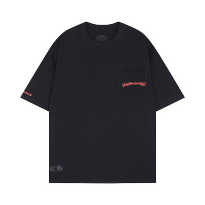 Chrome Heart T Shirts Chrome Hearts Sanskrit Horseshoe Pattern Short Sleeve T-Shirt