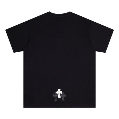 Chrome Heart T Shirts Croix Printed Short Sleeve T-Shirt Loose