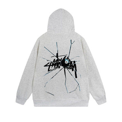 Stussy Hoodie Zip Cardigan Hooded Sweater