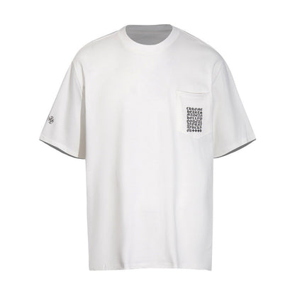 Chrome Heart T Shirts T-shirt logo print cotton round neck short sleeve