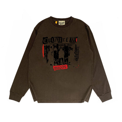 Gallery Dept Long Sleeved Shirt Fashion Brand Long Sleeve Long-Sleeved T-shirt Blouse