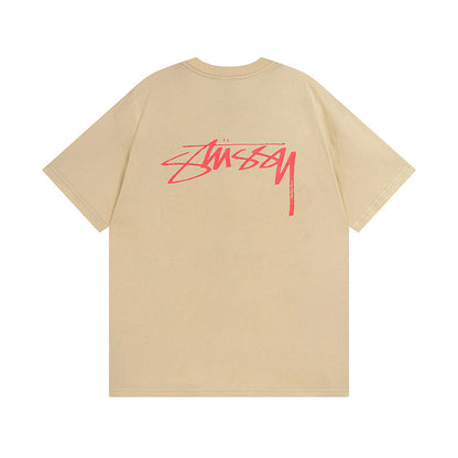 Stussy T-Shirts Casual Loose Couple T-Shirts