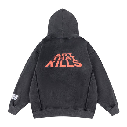 Gallery Dept Hoodie Loose Casual Distressed Hoodie