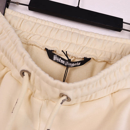 Palm Angle Pants Palm Angels Flame Letter Logo Casual Trousers for Men and Women