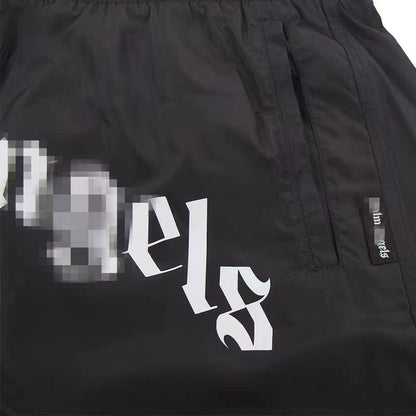 Palm Angle Shorts Palm Angels Large Letter Printed Loose Cropped Pants