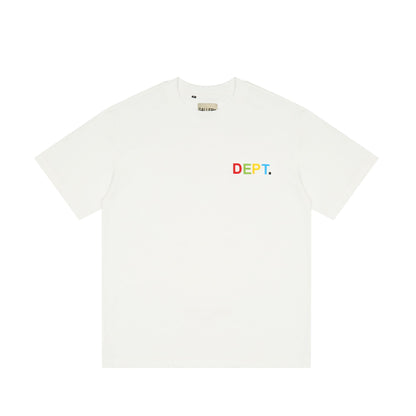 Gallery Dept T-shitrs Vintage Color Print plus Size Short Sleeve