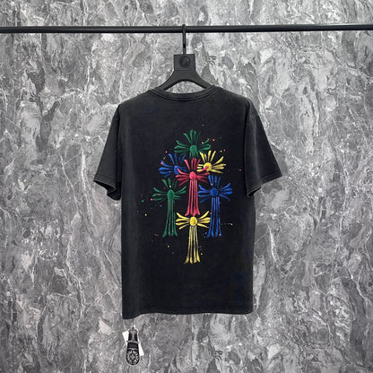 Chrome Heart T Shirts Croix Summer Trend Brand Short Sleeve Street