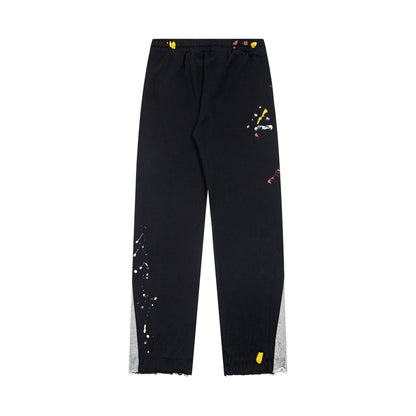 Gallery Dept Sweatpants Hand-painted splashed ink alphabet casual trousers