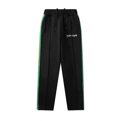 Palm Angle Pants Palm Angels Rainbow Striped Pants Men's and Women's Casual Trousers Loose Ins