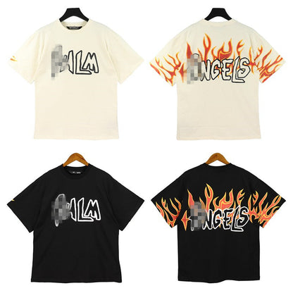Palm Angle Shorts Palm Angels Flame Letter Print Casual Sports Beach Shorts Men