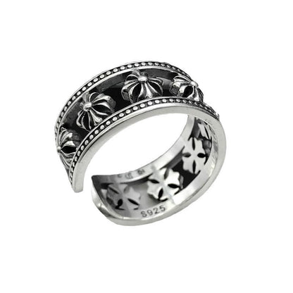 Chrome Heart Ring Cross Anchor