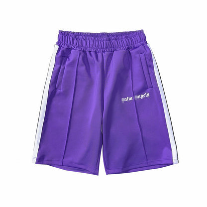 Palm Angle Shorts Palm Angels Casual Striped Shorts Elastic Men and Women Sports