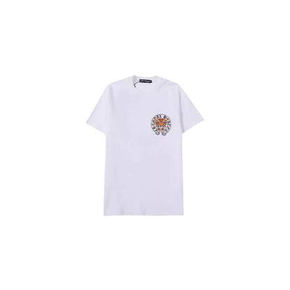 Chrome Heart T Shirts Color Scroll Tiger Head Pattern Short Sleeve T-Shirt