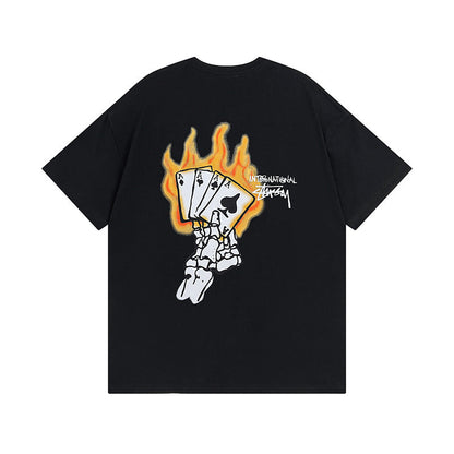 Stussy T-Shirts Casual Loose Couple T-Shirts