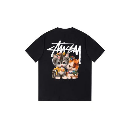 Stussy T-Shirts Loose Casual T-Shirts Same for Men and Women