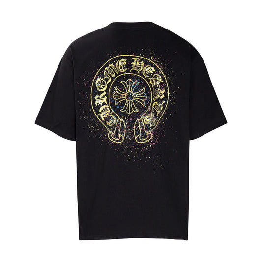 Chrome Heart T Shirts Summer Horseshoe Print Short Sleeve T-Shirt