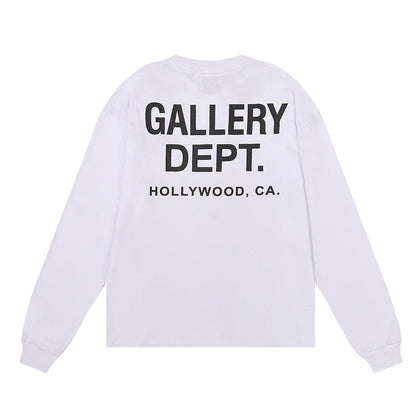 Gallery Dept T-shitrs Double Yarn Cotton Long Sleeve T-shirt