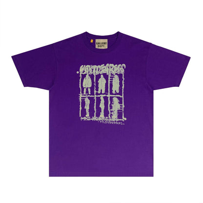 Gallery Dept T Shirt Retro Printed Loose Short-Sleeved Shirt
