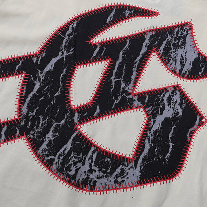 Godspeed T-shirts Skull Baseball Players Printed Cotton Casual Short Sleeves Men and Women