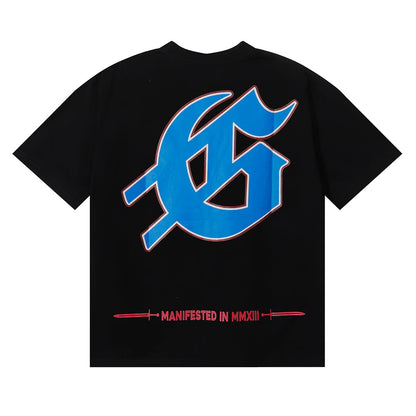 Godspeed T-shirts Convenience Store White Car Printing Cotton Casual Short Sleeve Men's and Women's