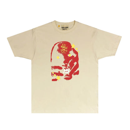 Gallery Dept T Shirt Retro Printed Loose Short-Sleeved Shirt